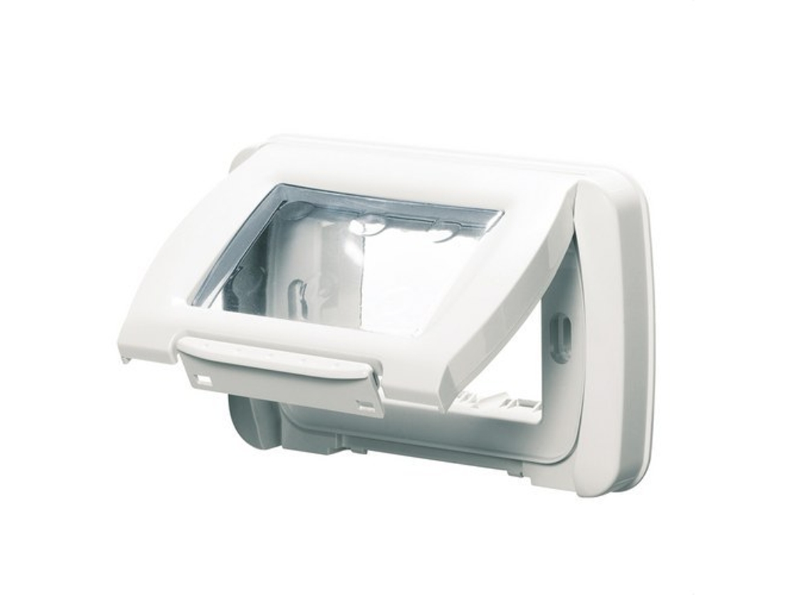 Placa estanca para 3 módulos blanco nube Top System GEWISS