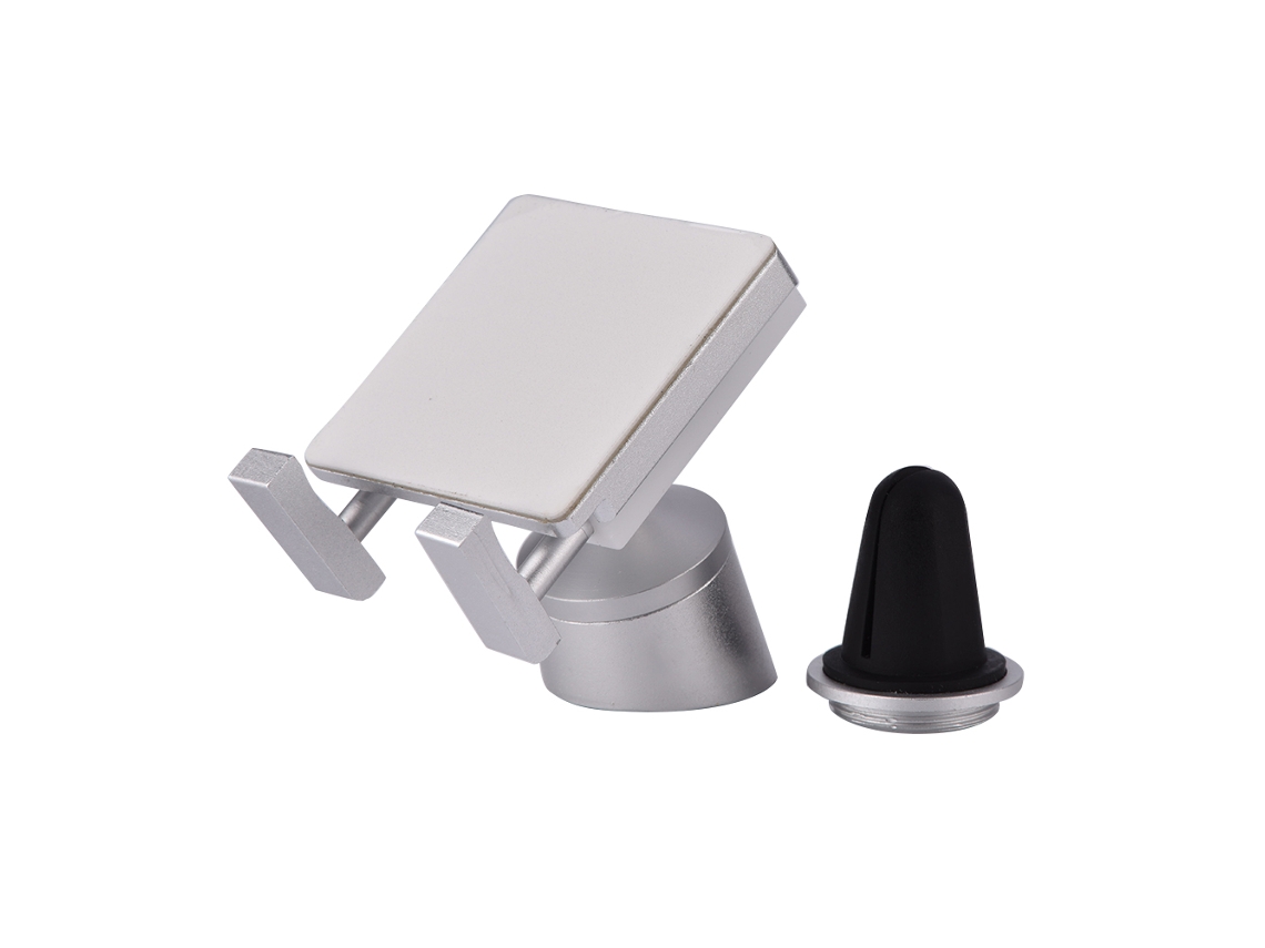 Soporte Para Teléfono (universal De Doble Uso) Montaje Para Ventilador De Auto Plata
