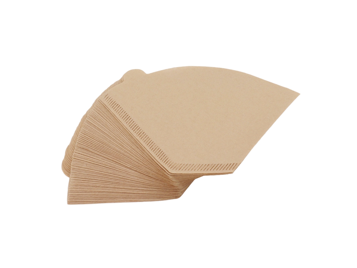 100 Filtros De Café Desechables De Papel Natural Sin Blanquear Para 2-4 Tazas - Café Casero