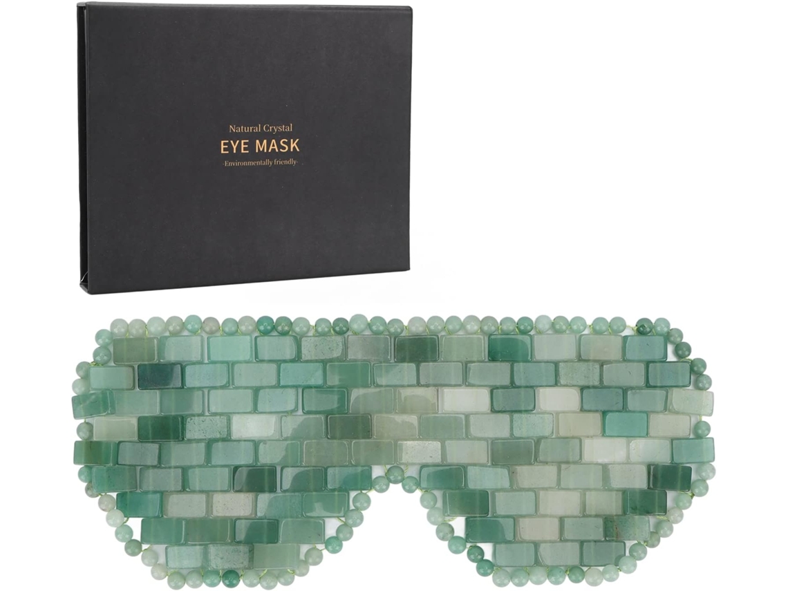 Antifaz De Jade Para Ojos, Piedra, Cubreojos, Reduce Las Ojeras, Favorece El Sueño (verde)