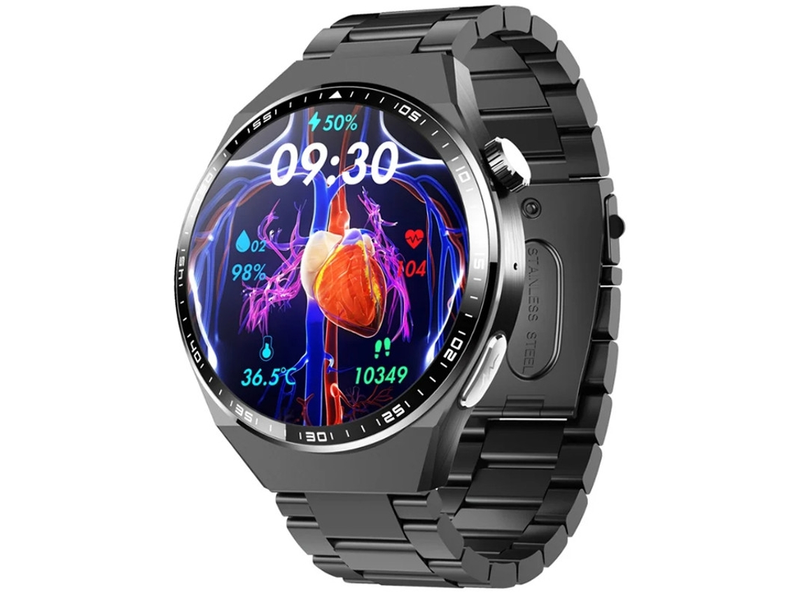 Reloj inteligente con llamadas Bluetooth, monitorización no invasiva de glucosa en sangre, ECG, alerta SOS, contador de pasos y seguimiento deportivo. Yizhood