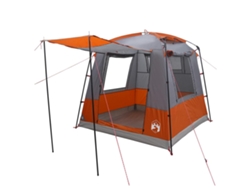 Carpa de fiesta Vidaxl gris y naranja para 4 personas.