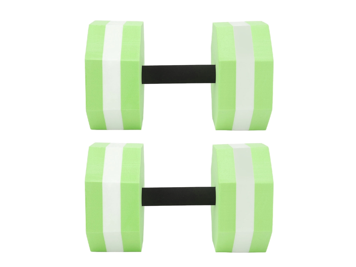 2 Mancuernas Acuáticas De Eva De Alta Densidad Para Ejercicios Acuáticos, Fitness, Rehabilitación Y Piscina - Verde/blanco