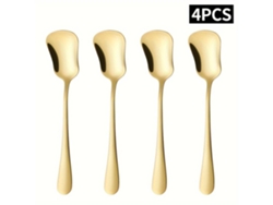 Juego de cucharas de postre de acero inoxidable Yunzii con 4 piezas