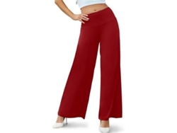 Pantalones Palazzo Casuales De Mujer, Cómodos, De Pierna Ancha Y Cintura Alta Elástica.
