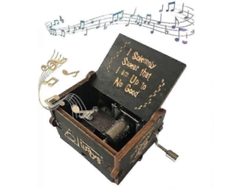 2026altiro-caja De Música De Madera Vintage Con Temática De Harry Potter (negra)