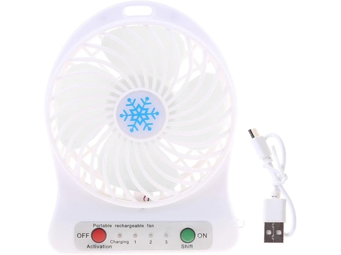 Ventilador De Escritorio Usb Ventilador Portátil Con Luz Led Enfriador Aire Mini Third Wind Fácil