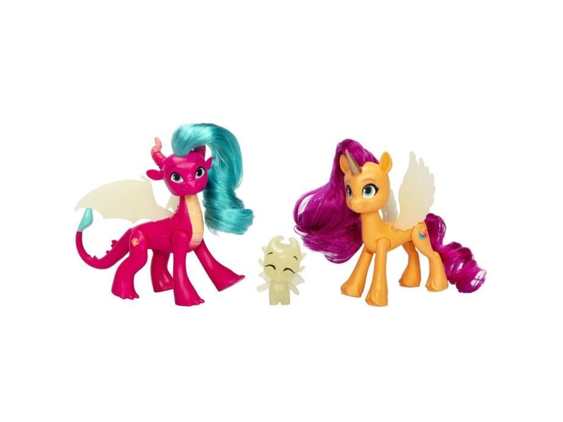 Figuras My Little Pony Sunny Y El Dragón Fosforescentes 3 Figuras