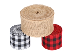 Rollos De Cinta Navideña Hecha A Mano, Negra, Roja Y Blanca, Bolsa De Tela, Adorno Diy, Regalo, 6 Cm