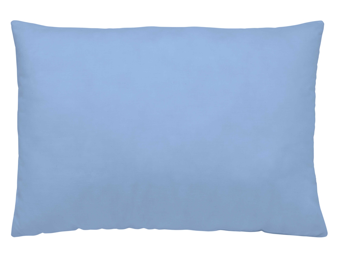 Funda de Almohada NATURALS Funda Almoahda Lisa Extra Fabricado Algodón Azul (45x90)