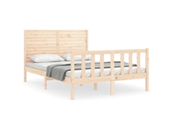 Maison Exclusive - Estructura De Cama Sin Colchón Madera De Pino Blanca 140x200 Cm