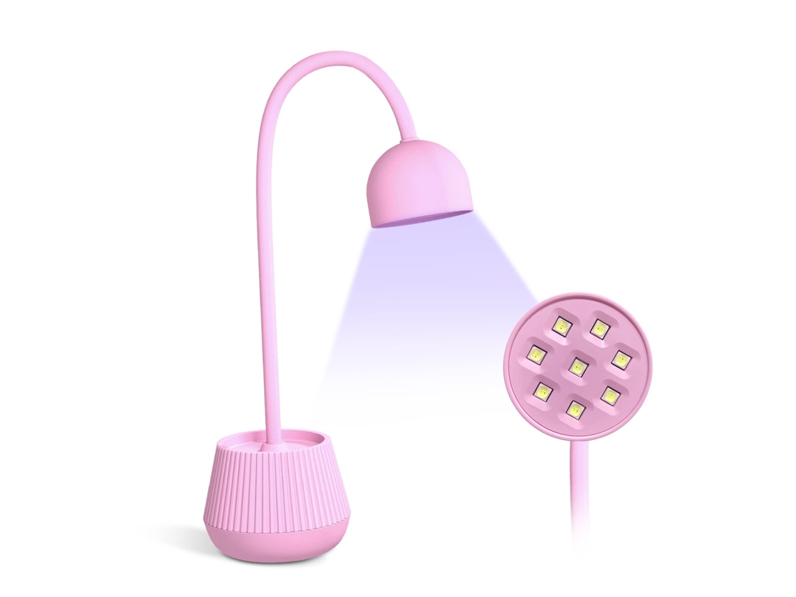 Lâmpada Uv para Unhas de Gel, 24w 360° Rotatable Mini Gooseneck Lotus Led Desktop Lamp Flash Cure Light, Hands Free Usb Charging Nail Polis 