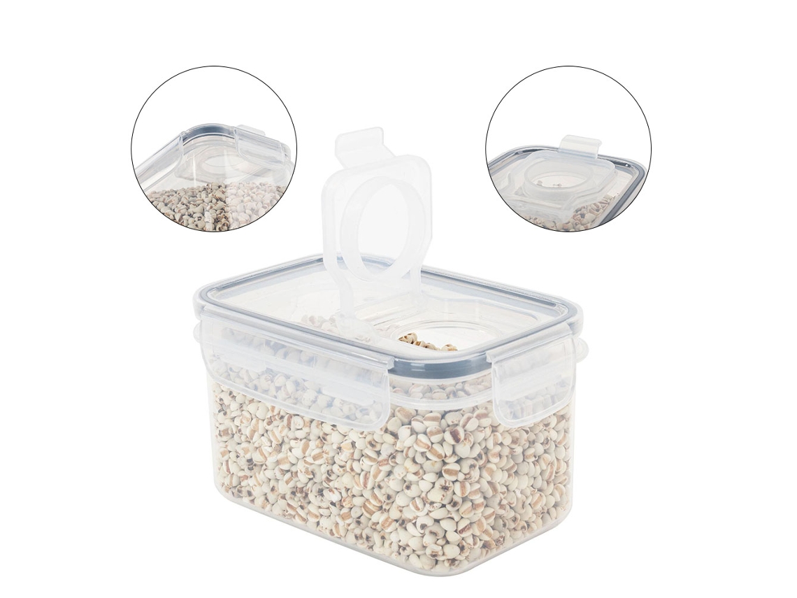 Contenedor hermético de plástico para alimentos, ideal para organizar el refrigerador y la cocina MDUG (0,8 L)