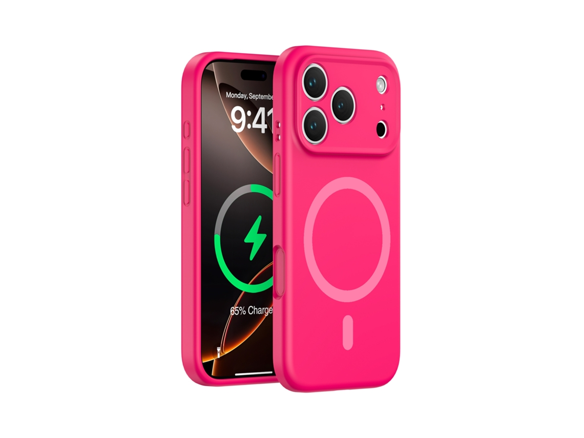 (rojo, Iphone 17 Pro) Funda De Silicona Líquida Para Iphone, Fuerte Fijación Magnética, Protección Completa, Diseño Sencillo.