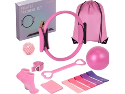 Set De Pilates De 8 Piezas Para Tonificar Y Adelgazar (Rosa)  DIGITALLAB