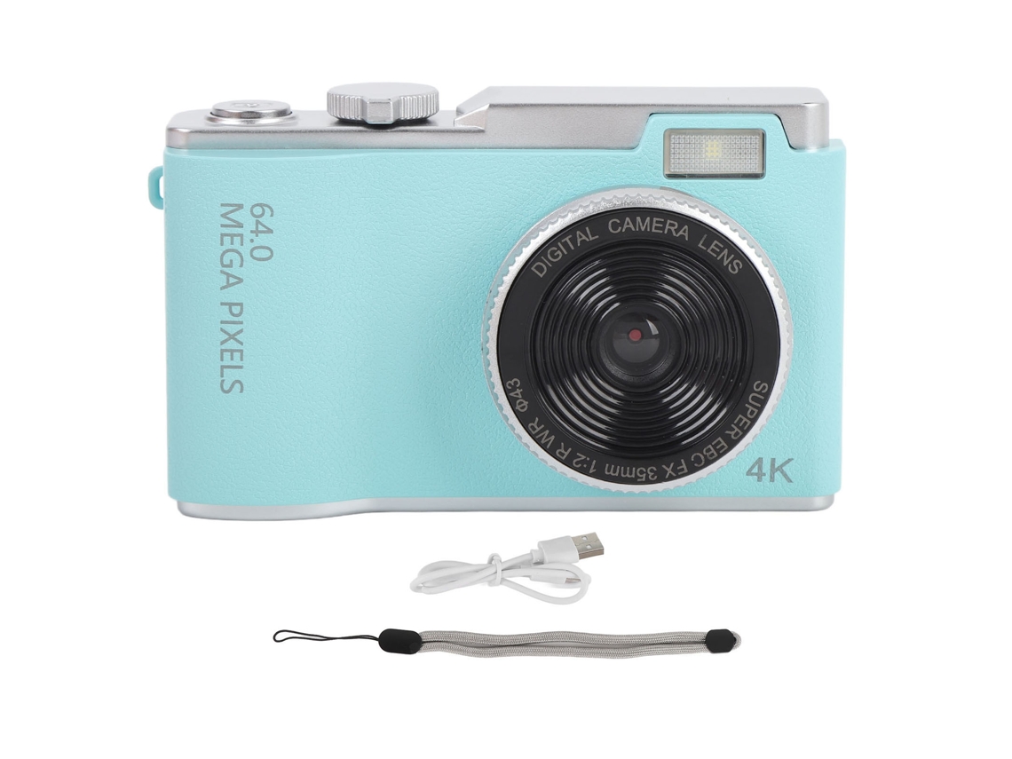 Cámara Digital 4k 64mp Hd Pantalla Ips 2.4 Pulgadas Zoom 16x Compacta De Viaje Con Micrófono Integrado Para Adolescentes Principiantes 64gb