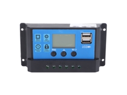 Controlador De Carga Solar Pwm Con Lcd Y Salidas Usb Duales 12v/24v Autoajustable 30a