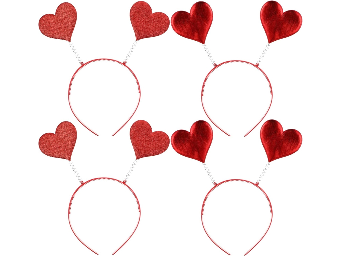 Lot De 4 Serrage, Cabezas Cœur Légers Fête Des Amoureux Accesorios Coiffure En Bandeaux Décoratifs...