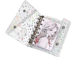 Funda adhesiva de PVC transparente para carpeta organizadora con diseño estrellado | Organizador personal para Vayotoy