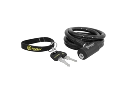 Candado de bicicleta en espiral con llave para empresas de alquiler en bolsa individual sin soporte AUVRAY 10 mm x 1,50 m