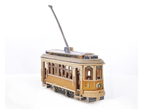 Puzzle 3D TRADEPORTUGAL de madera- Elétrico 22 do Porto (Edad Mínima Recomendada: 10 años - 109 Piezas)
