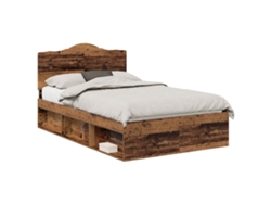 Maison Exclusive - Estructura De Cama Con Cabecera Madera Vieja 135 X 190 Cm