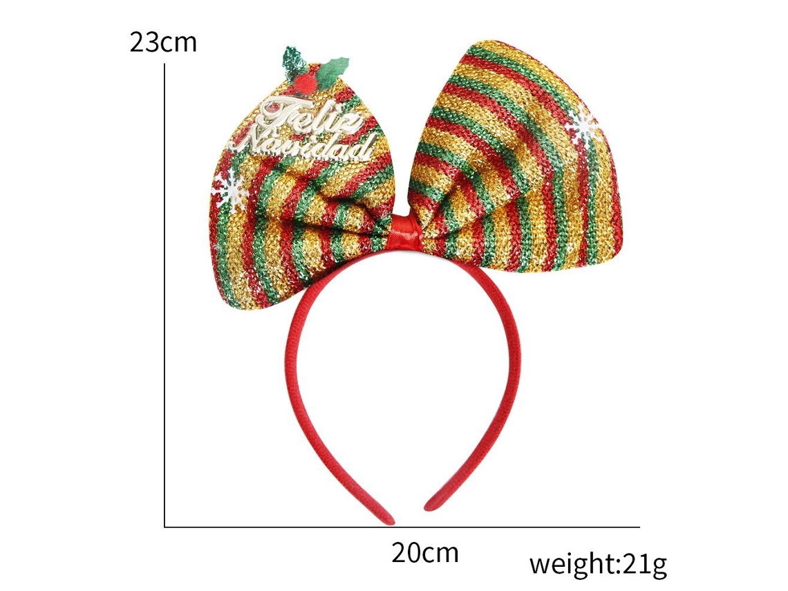 Diadema navideña con cuernos, accesorio navideño brillante, ideal para fiestas, cosplay y uso diario Aeuzwr (estilo 26)
