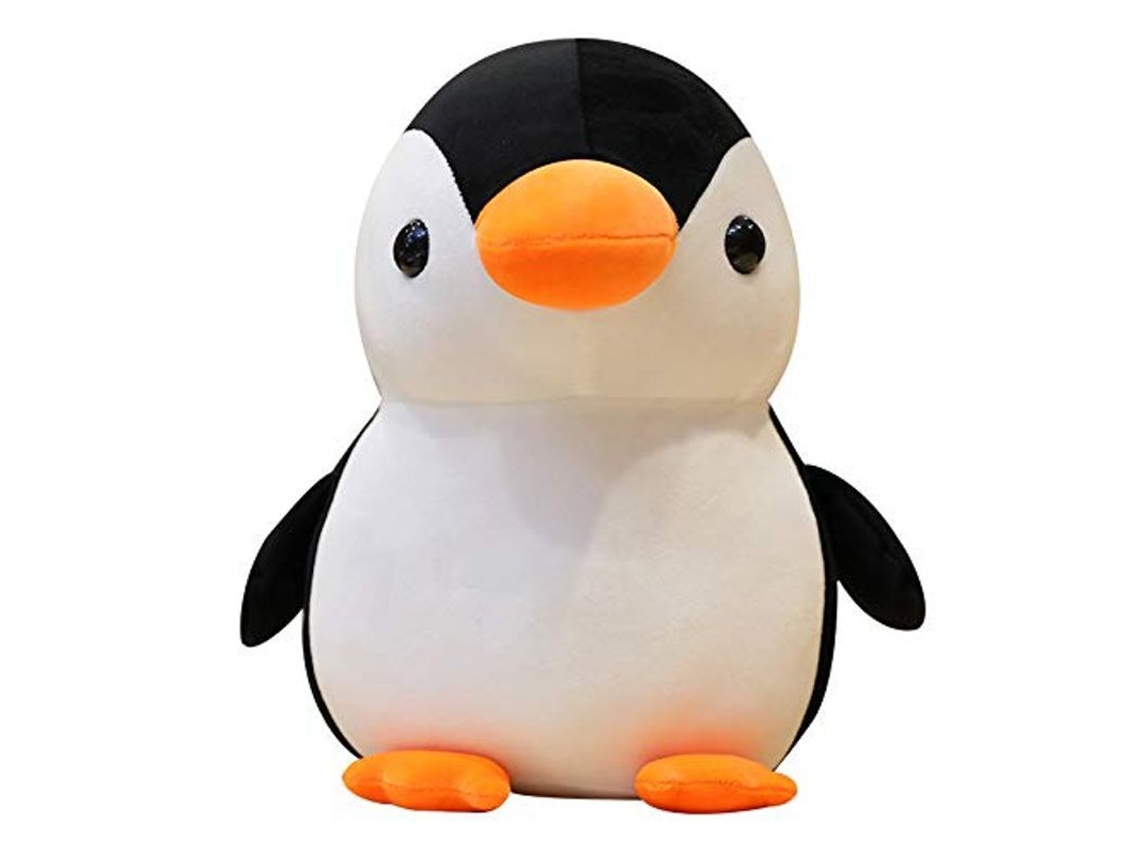 Linjou Almohada De Pingüino Animado, Muñeco De Peluche (negro, 25cm) Para Regalo Decoración