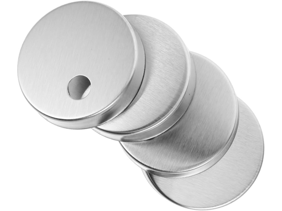 Juego de 4 protectores de tornillos de acero inoxidable para inodoro, tapas decorativas, fáciles de usar.