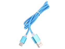 Cable De Datos De Teléfono Móvil Sincronización De Datos Carga Rápida 1m Tipo-c Azul Trenzado Sin Logotipo