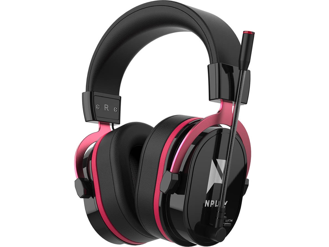Auriculares Gaming NPLAY Contact Inalámbrico RGB (Over Ear - Multiplataforma - Negro)