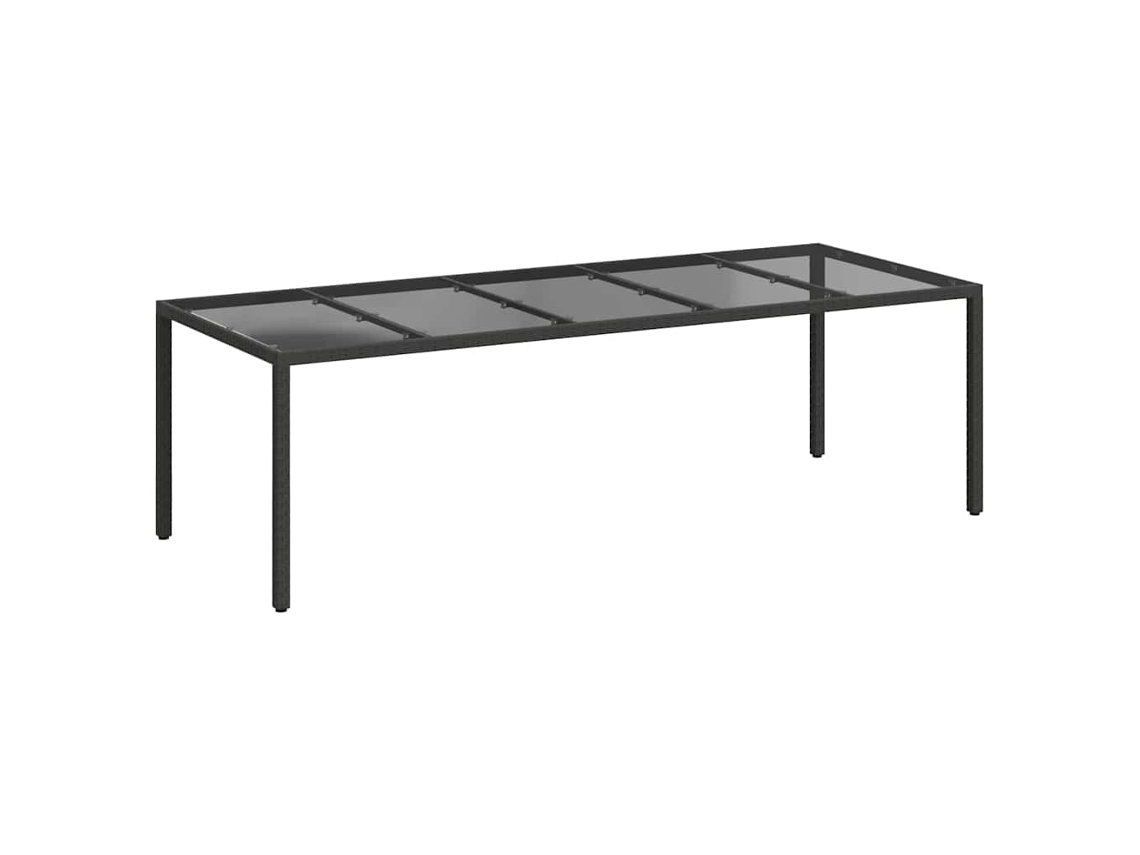 Mesa de jardín de mimbre negro puro 250 x 100 x 75 cm MAISON EXCLUSIVE