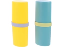 Villcase Dente Escova Organizador, Pp Verde, 2 Peças, Design Dois Em Um Para Armazenamento E Economia de Espaço,