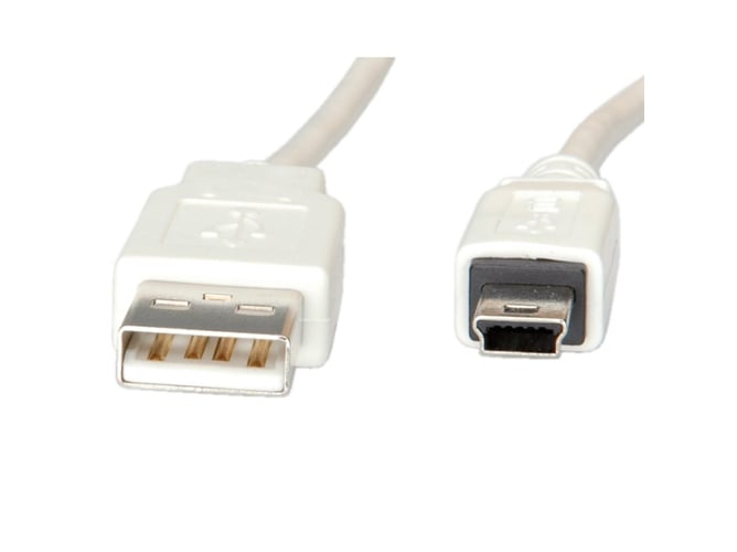 Cable de Datos VALUE (M/M - USB - Mini Usb - 1.8m - Blanco)