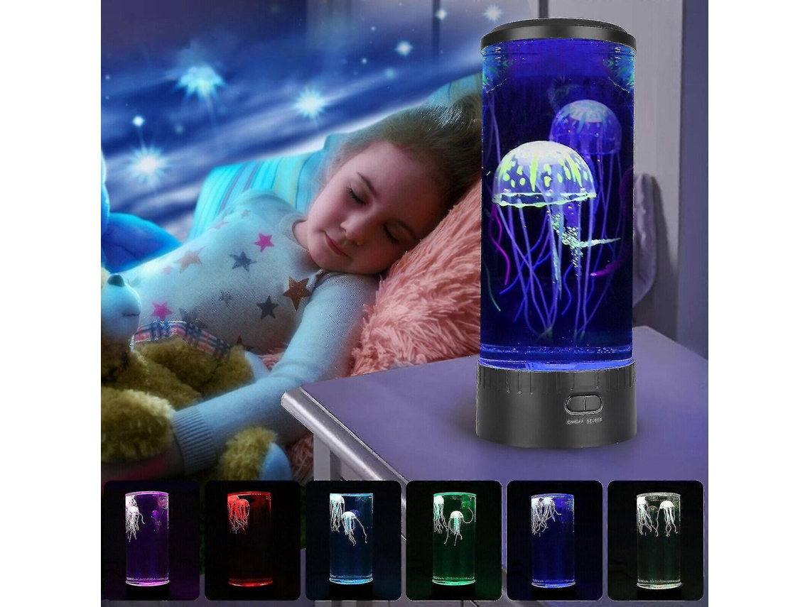Lámpara LED Rosewell con forma de medusa, luz nocturna estilo acuario