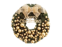 Coral navideño, coral de flores de 30 cm para colgar en puertas de centros comerciales, ventanas de hoteles y decoración navideña.