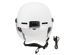 2026-casco De Bicicleta Inteligente Profesional Con Cámara 1080p 30fps Y Luz De Seguridad Ajustable Para Adultos Hombre Mujer Blanco