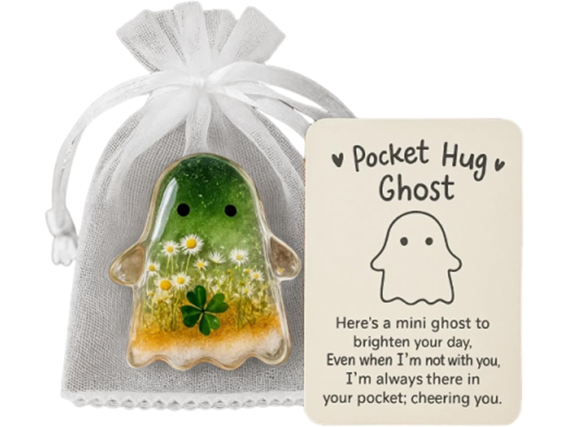 Tarjeta "Abrazo Fantasma", recuerdo inspirador portátil, diseño con mensaje positivo, para empleados, etc.