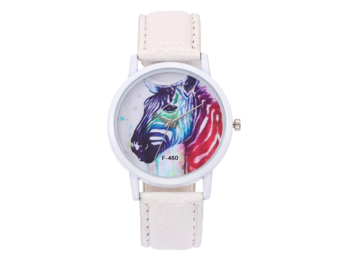 Reloj De Pulsera Para Mujer Estilo Moda Estudiante Con Movimiento De Cuarzo F-460a Blanco
