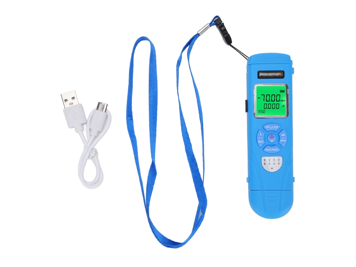 Multímetro Óptico Opm Vfl Tester Fibra Óptica Rj45 Cable Red 50km