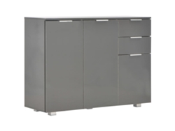 Maison Exclusive - Aparador Gris Brillante 107x35x80,5 Cm