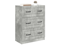 Maison Exclusive - Cajonera Gris Hormigón 66 X 34,5 X 87 Cm Madera De Ingeniería