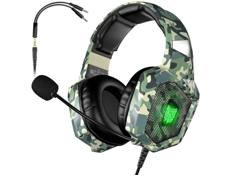 Auriculares Gaming con Cable ONIKUMA ONIKUMA-K8RGB (On Ear - Micrófono - Verde)