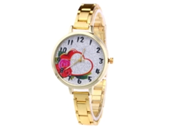 Reloj De Cuarzo Unisex Zhoulianfa Con Correa De Acero, Estilo Casual (oro)