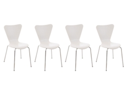 4x Sillas de conferencia Calisto blanco CLP