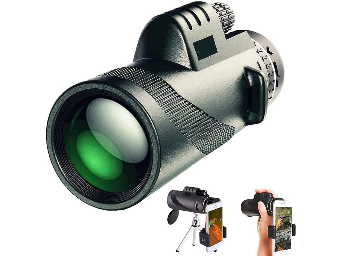 Telescopio monocular 40×60 HD compacto IP68 para observación de aves, caza, deportes, espectáculos, verde Bestvite