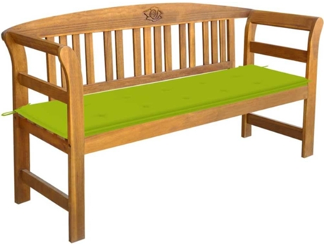 Banco de jardín VIDAXL Verde Madera de acacia (157x45x82.5 cm)