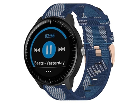 Correa De Reloj Inteligente Para Garmin Vivoactive3 Music, Correa De Nailon Azul De 20Mm VENISYMLIS