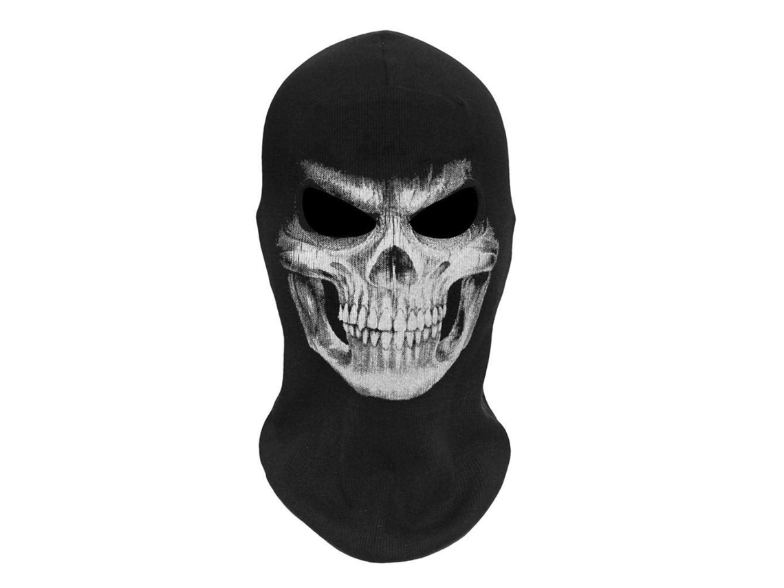 Máscara de calavera 3D para Halloween, máscara facial aterradora.