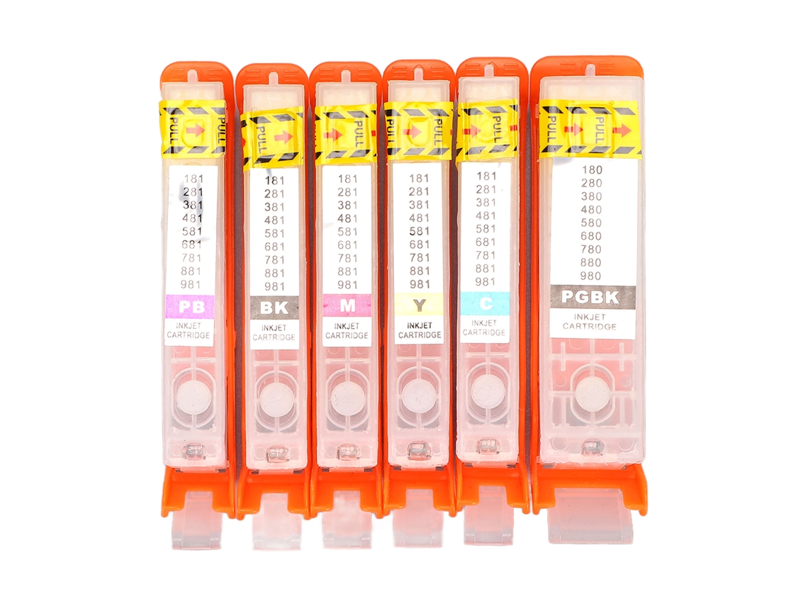 6 cartuchos de tinta para Pixma TR7540 TR8540 TS6140 TS8140 TS9140